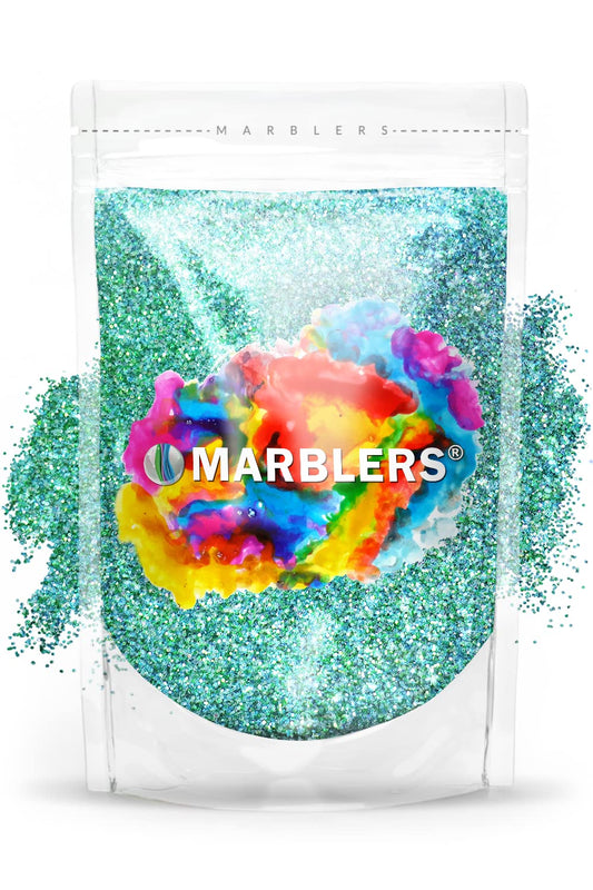 MARBLERS Holographic Glitter [Unicorn Teal] 3oz (85g) | Fine | Non-Toxic, Vegan, Cruelty-Free | Face, Body, Eyeshadow, Hair, Festival, Party Makeup |
