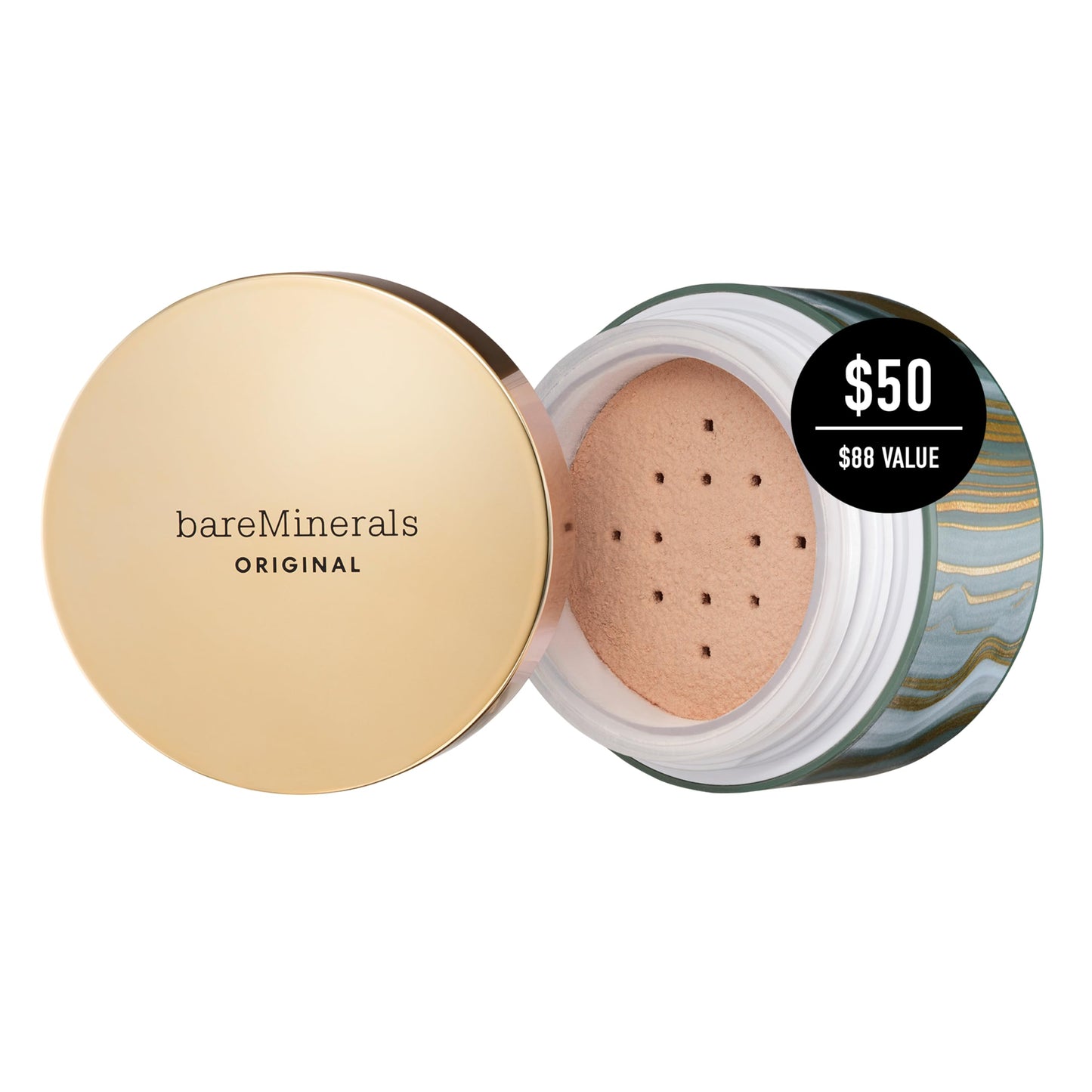 bareMinerals Deluxe Original Loose Mineral Foundation SPF 15 - Holiday Limited Edition Size $88 value - Medium Beige, Vegan, Cruelty-Free & Dermatologist-Tested