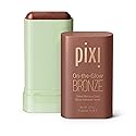 Pixi On-the-Glow Bronze - BeachGlow, Hydrating Tinted Moisture Bronzer Stick with Ginseng, Aloe Vera & Fruit Extracts, For Cheeks & Lips, 19g / 0.6oz