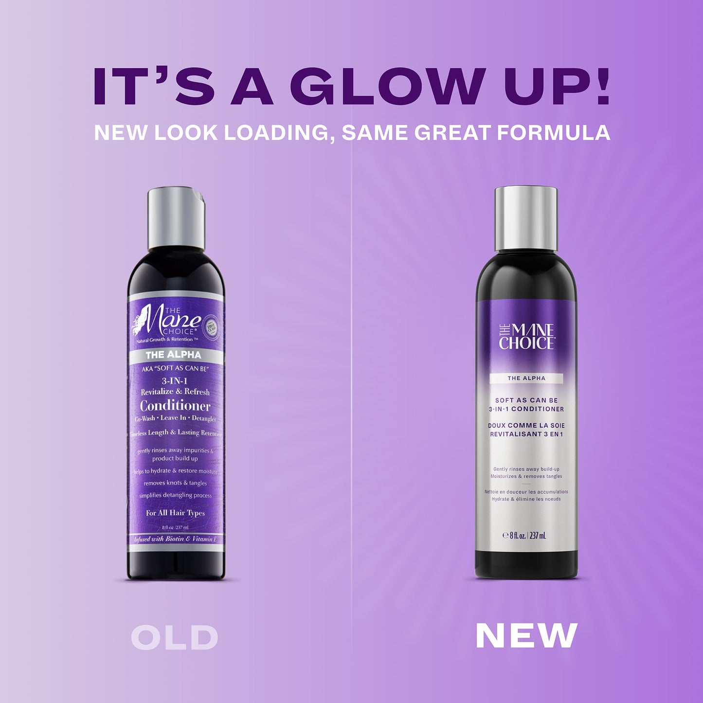 The Mane Choice The Alpha 3-in-1 Conditioner: Co-Wash, Moisturizing Leave-In Conditioner & Detangler for Coily, Wavy, or Curly Hair, Refresh