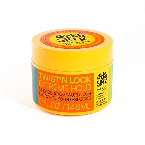 LOCK'N SLEEK Braiding Gel, Extreme Hold Braid, Loc, and Twist, Flake-Free, Tames Frizz, and Contol Edge (5 Fl Oz (Pack of 1))