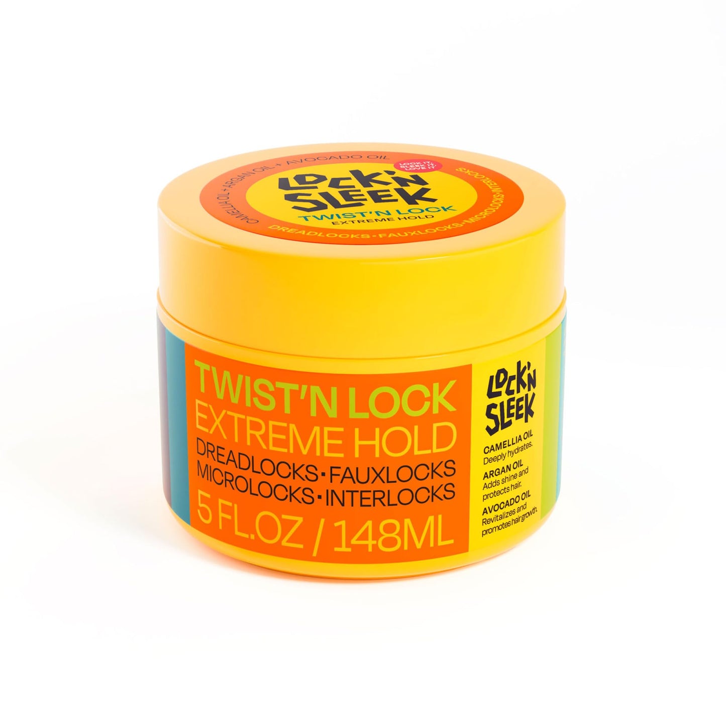 LOCK'N SLEEK Braiding Gel, Extreme Hold Braid, Loc, and Twist, Flake-Free, Tames Frizz, and Contol Edge (5 Fl Oz (Pack of 1))