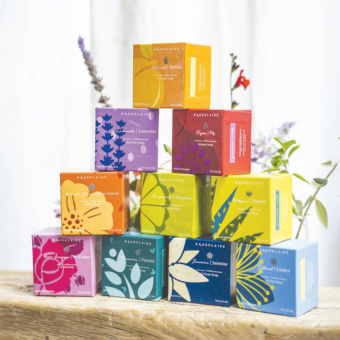 Provence Sante Luxury French Cleansing Bar - Moisturizing Shea Butter - Triple-milled Linden Fragrance, (2 Bar Set) 2.7oz Gift Box