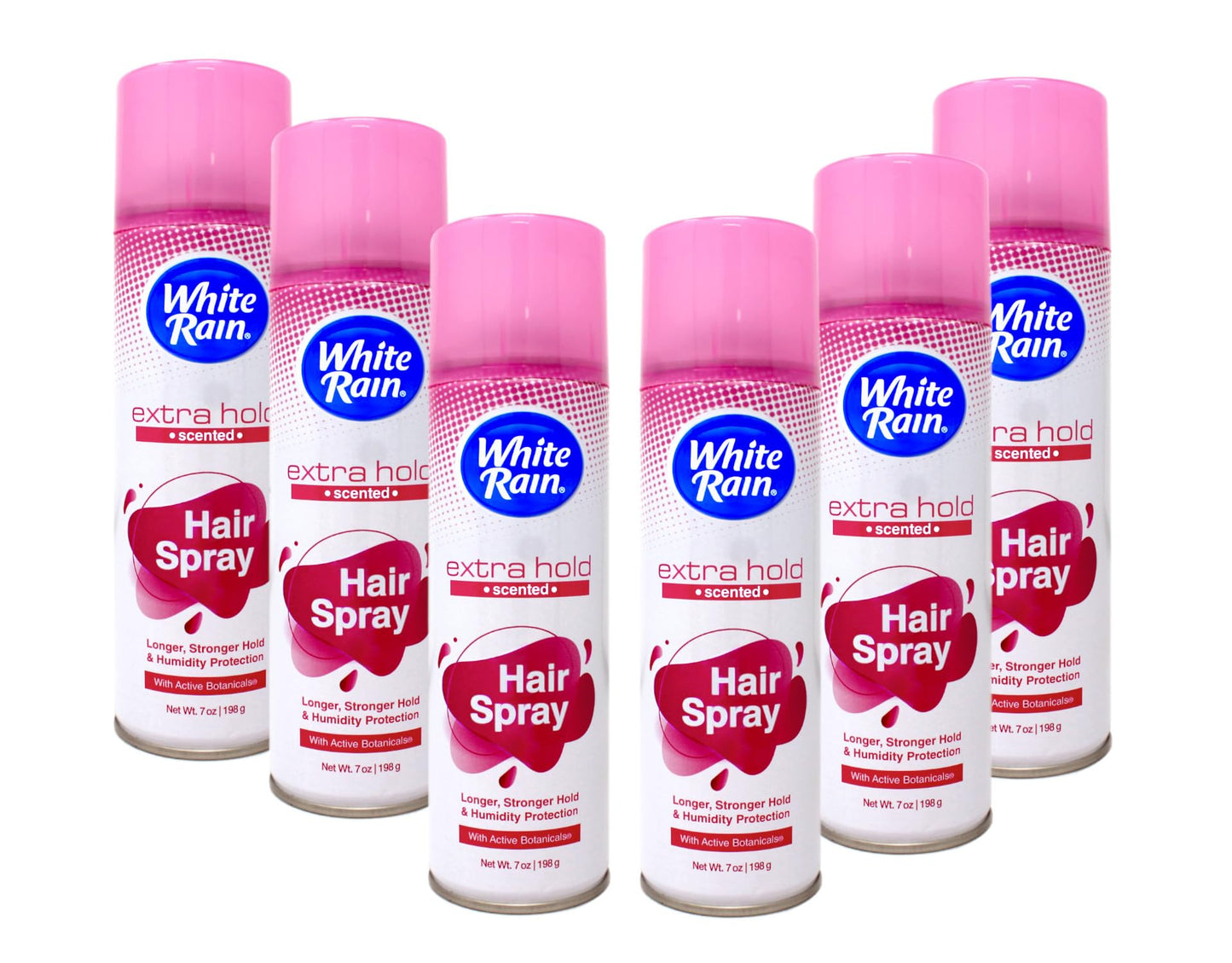 White Rain Extra Hold Hair Spray with Active Botanicals, Longer Stronger Hold, Scented Humidity Control - 7 oz (Pack of 6)