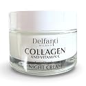 Delfanti-Milano Collagen and Vitamin C Antioxidant Night Cream Restorative Face and Neck Moisturizer with Hyaluronic Acid and Retinol Made in Italy