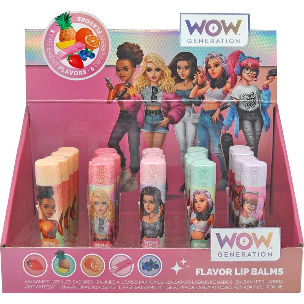 Kids Euroswan - CDU Flavors Lip BALSAMS 1 Unit. Wow GENEARTION, Multicolor (WOW00011) Beauty and Personal Care WOW GENERATION