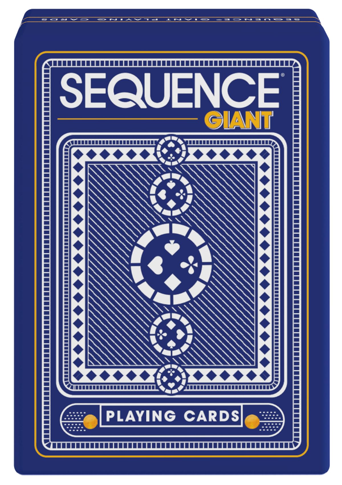 Jax Giant (aka Jumbo) SEQUENCE Game - Tube Edition with Cushioned Mat (27" x 32") Cards and Chips, Package Colors May Vary.