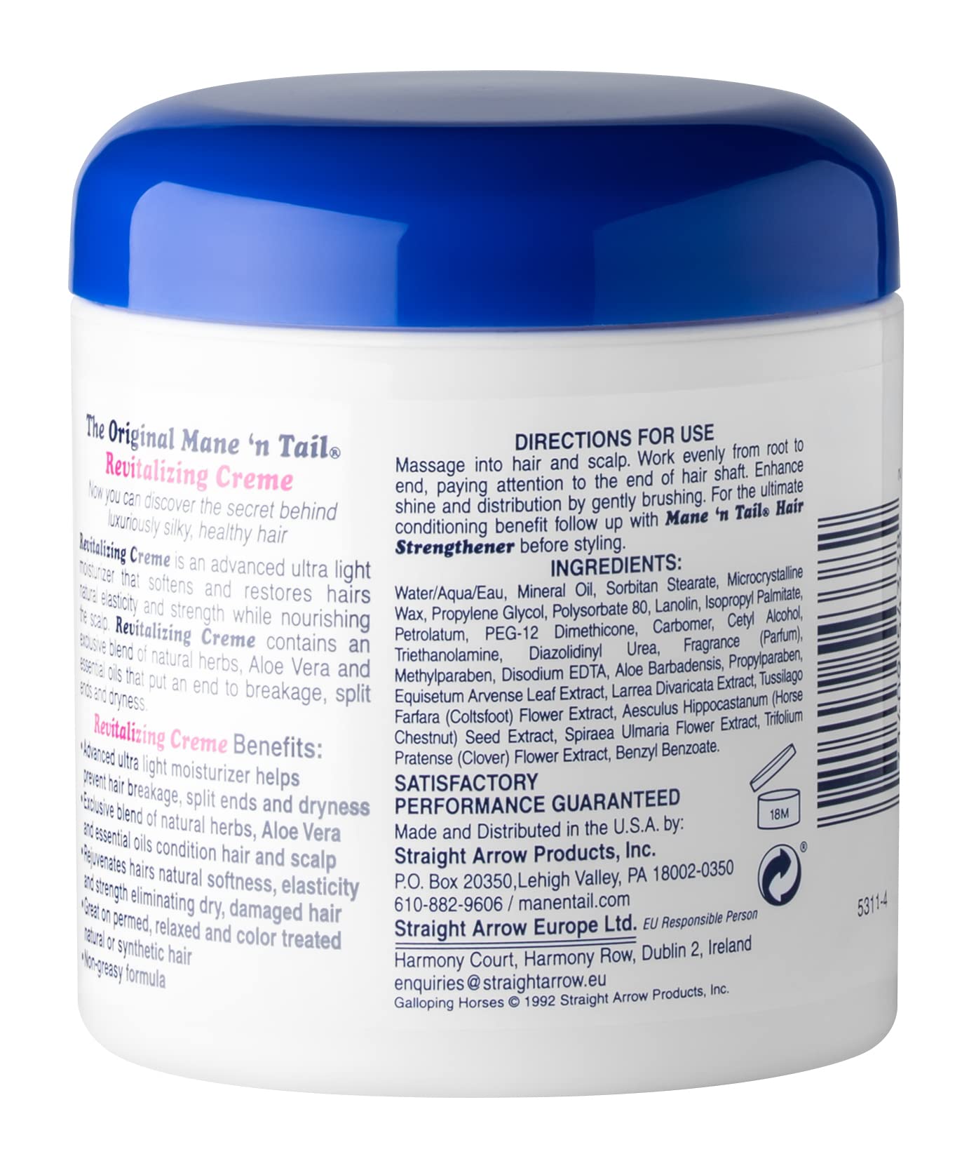 Mane 'n Tail Moisture Enriched Revitalizing Creme Treatment 5.5 Ounce