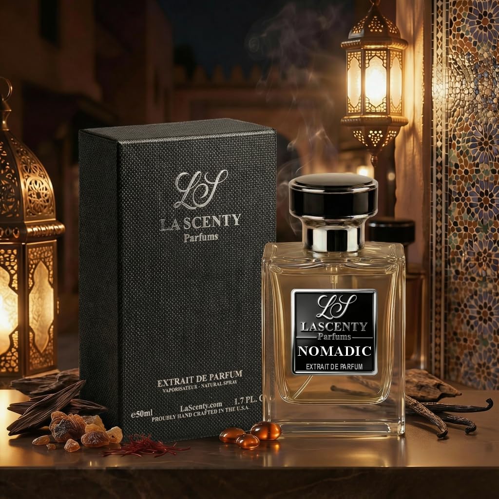 LaScenty NOMADIC Perfume Inspired by Ombre Nomade Cologne for Men & Perfume for Women 50ml | Extrait de Parfum | Long-Lasting Smoky Oud Amber Rose Beauty & Personal Care LaScenty