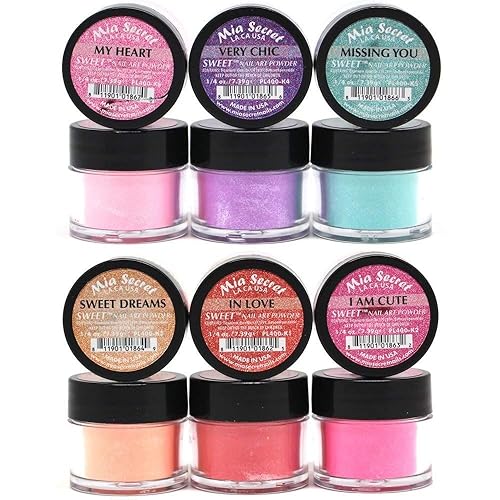 Mia Secret -Sweet Nail Acrylic Powder collection set of 6