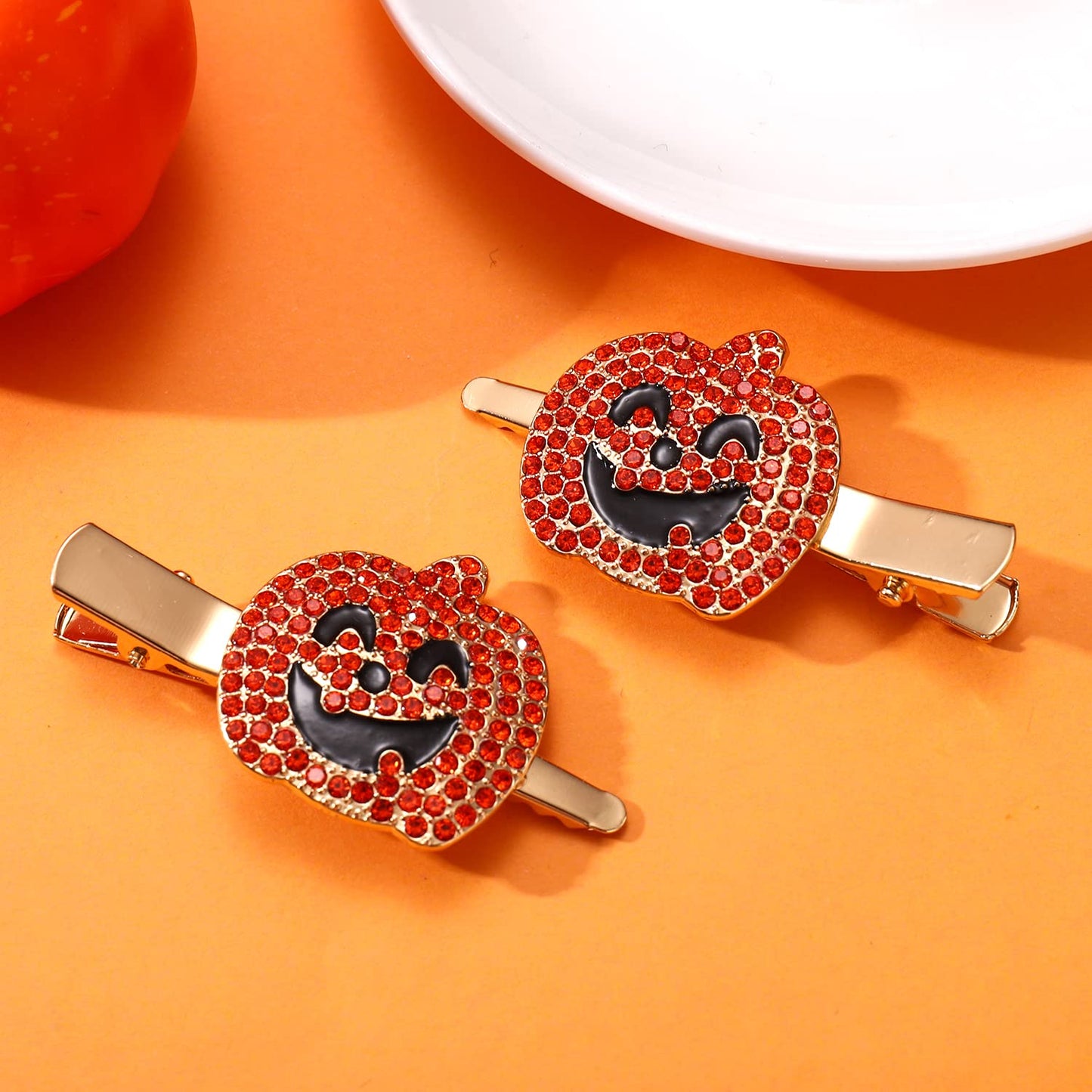 Halloween Hair Clips Gothic Spider Web Hairpins for Women Ghost Candy Corn Pumpkin Alligator Hair Barrette Halloween Hair Accessory Party Gifts