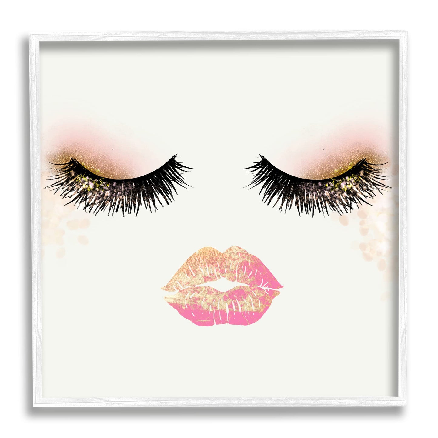 Stupell Industries Babe Face Sparkling Glamorous Fashion Mascara Makeup, Design by Ziwei Li