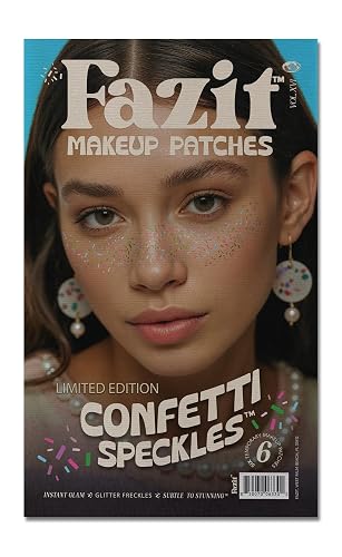Fazit Makeup Patches - Confetti Speckles - Glow Up Make-Up Patches - Cute Glitter Makeup Accessories for Women - Cosmetic Glitter for Face