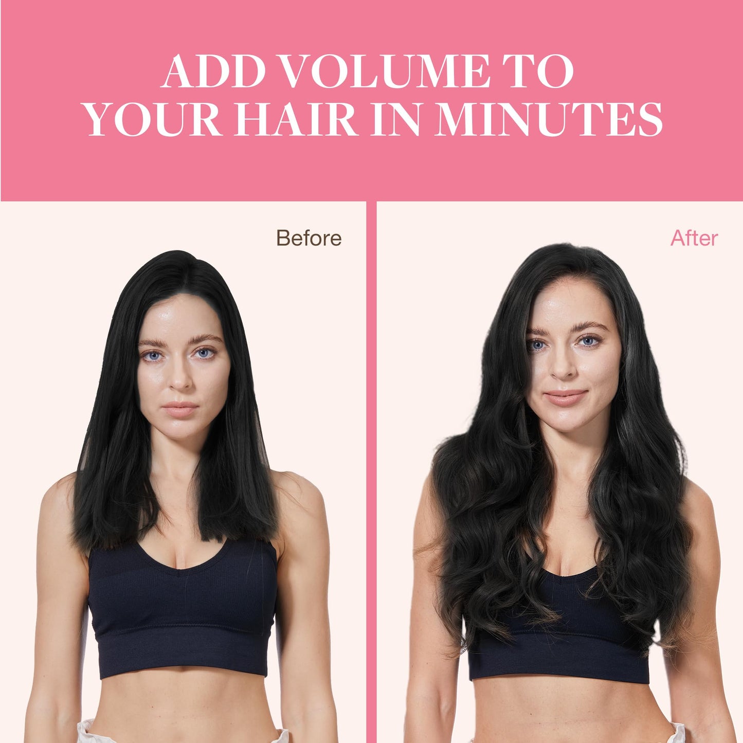 GOO GOO Clip in Hair Extensions Real Human Hair, Remy Human Hair Extensions Clip ins for Women, Natural Human Hair, 22inch 150g 9 Pcs, #33B Dark Beauty and Personal Care GOO GOO