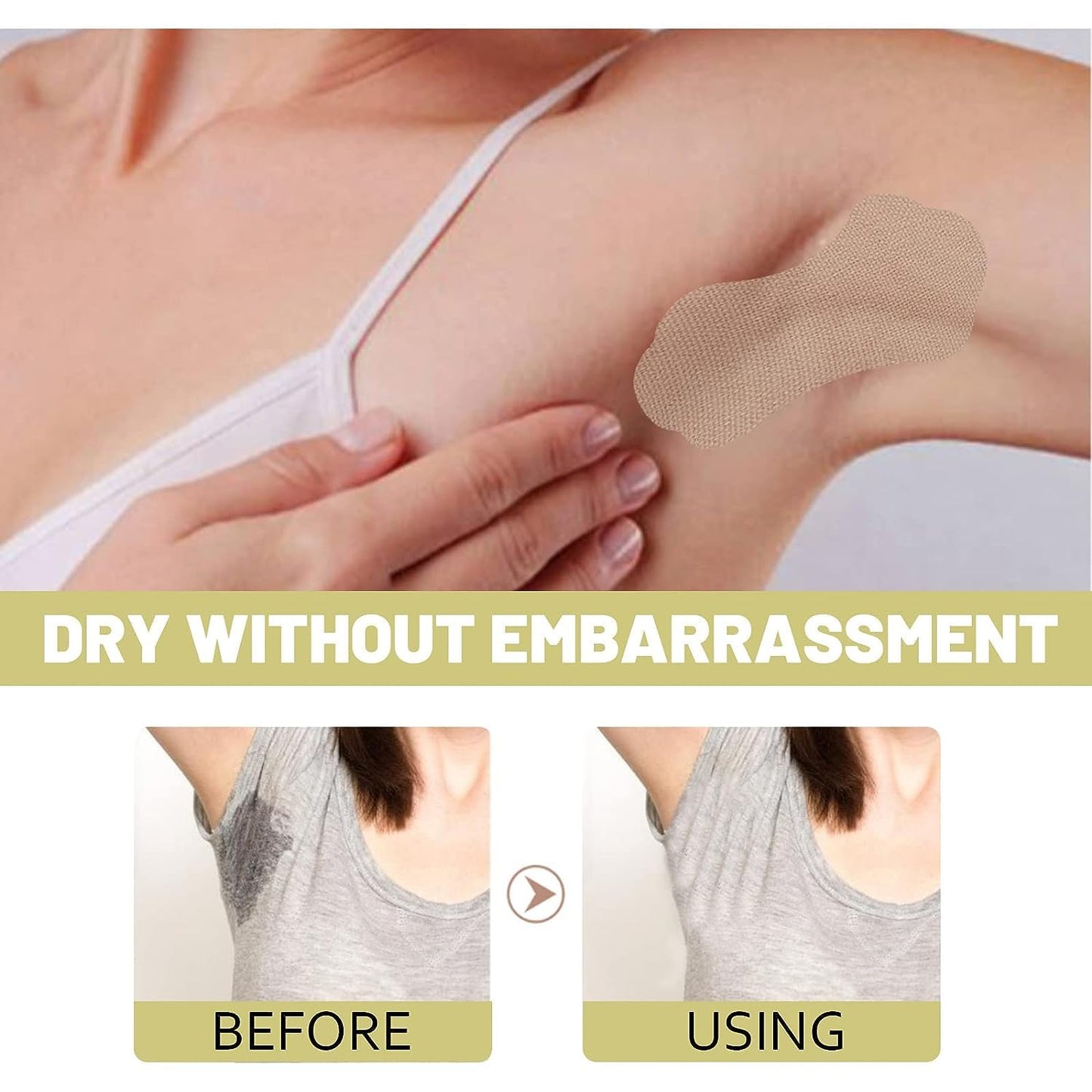 Armpit Sweat Pads, 20 Pcs Disposable Underarm Sweat Pads, Invisible Self-adhesive Cotton Armpit Antiperspirant Stickers, Breathable & Comfortable Beauty and Personal Care Price Xes