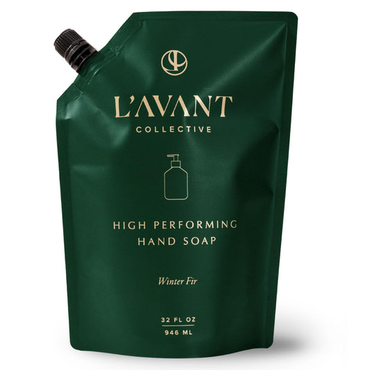 L'AVANT Collective Natural Luxury Hand Soap Refill | Plant-Based, Non-Toxic & Moisturizing, Refill for Glass Bottle, 32 Fl Oz | Winter Fir
