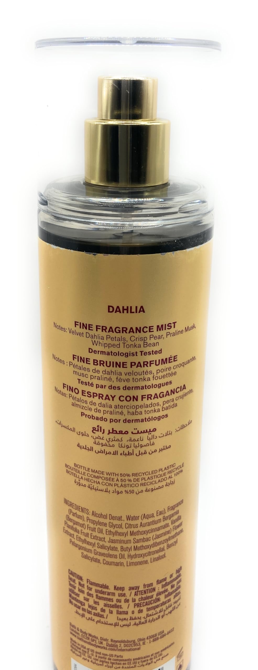 Bath and Body Works Dahlia Fine Fragrance Mist 8 Fluid Ounce Spray