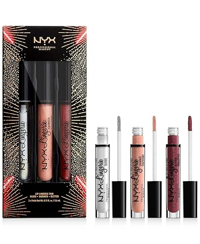 NYX LIP LINGERIE TRIO GLOSS SHIMMER GLITTER