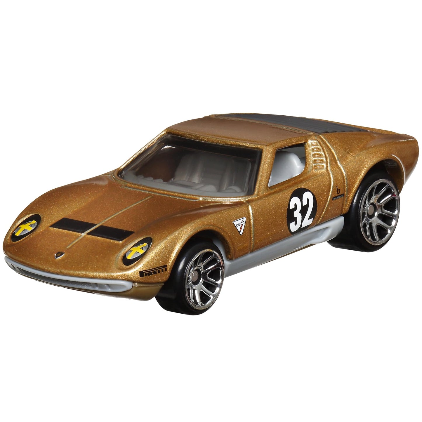 Hot Wheels 1971 Lamborghini Miura SV (Gold), Vintage Racing Club 4/6