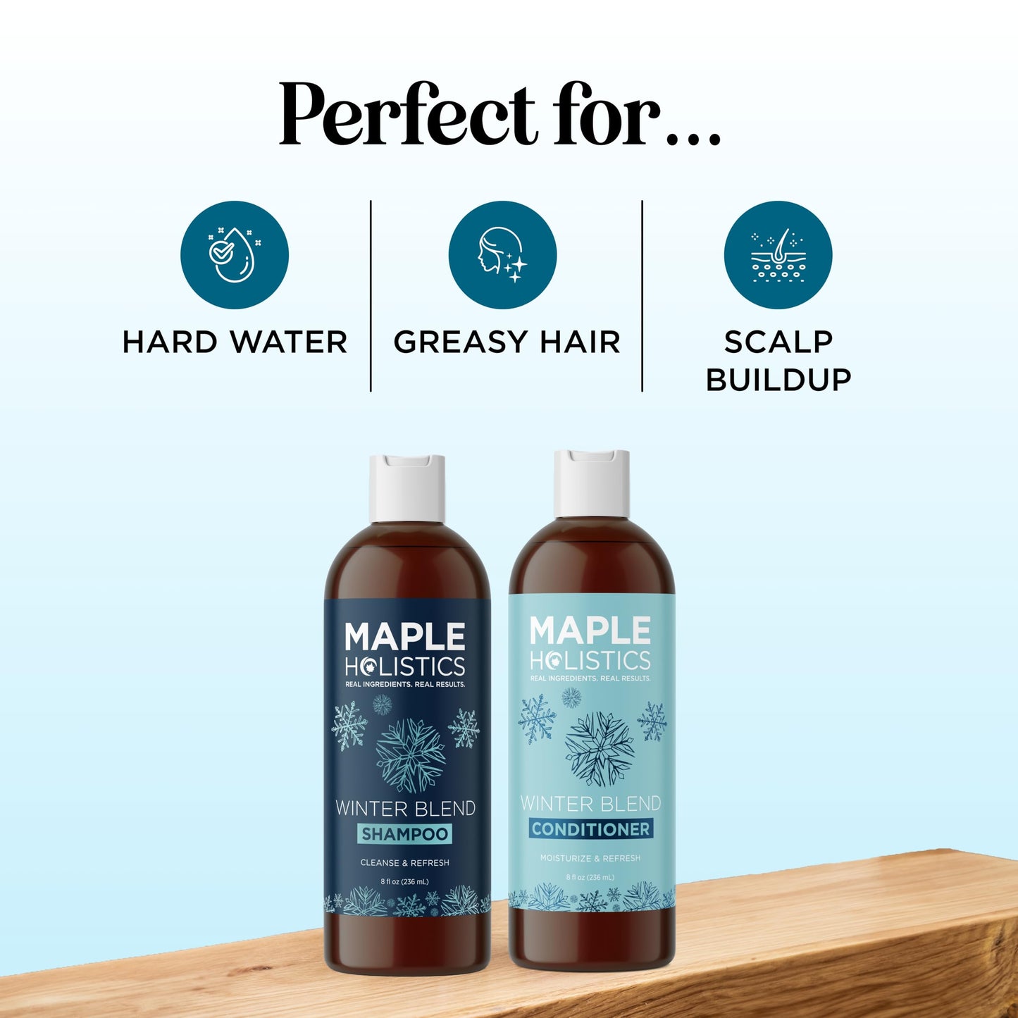 Sulfate Free Hard Water Shampoo and Conditioner - Hard Water Hair Treatments of Product and Minerals with Five Mint Essential Oils for Replenishing