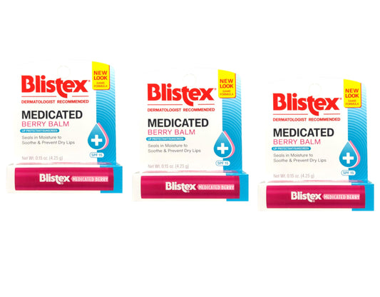 Blistex Medicated Berry Lip Balm, 3 pack Beauty and Personal Care Blistex