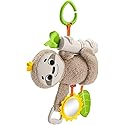Fisher-Price Baby Toy Slow Much Fun Stroller Sloth, Travel Activity with Motion & Sensory Details for Newborns Ages 0+ Months