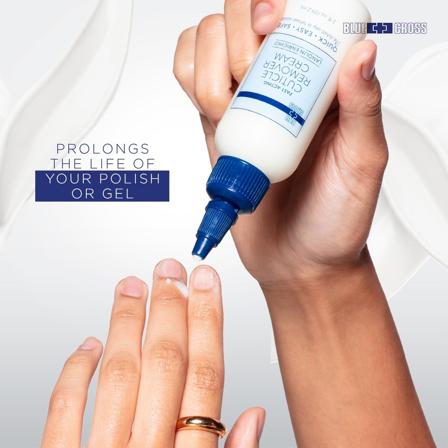 Blue Cross Cuticle Remover Cream for Dry Damaged Cuticles, Moisturizing Cuticle Softener for Nails, Professional Nail Care for Dry Manicures, Brittle Beauty and Personal Care Blue Cross