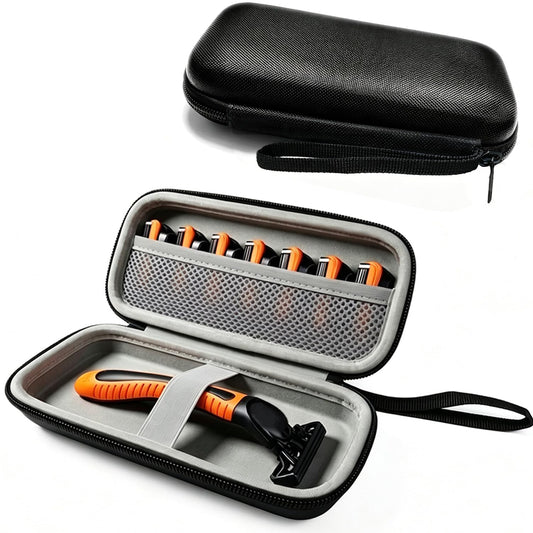 naisc Razor Cover Travel Razor Case, Compatible with Gillette & Harrys, Razor Travel Case Razor Holder For Men Cord Travel Organizer, Zipper Carrying Beauty and Personal Care naisc