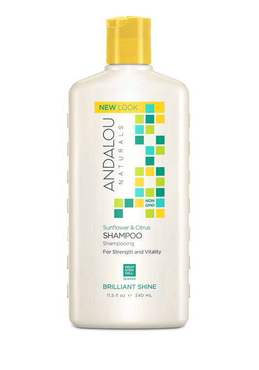 Andalou Naturals Sunflower and Citrus Brilliant Shine Shampoo, 11.5 Ounce