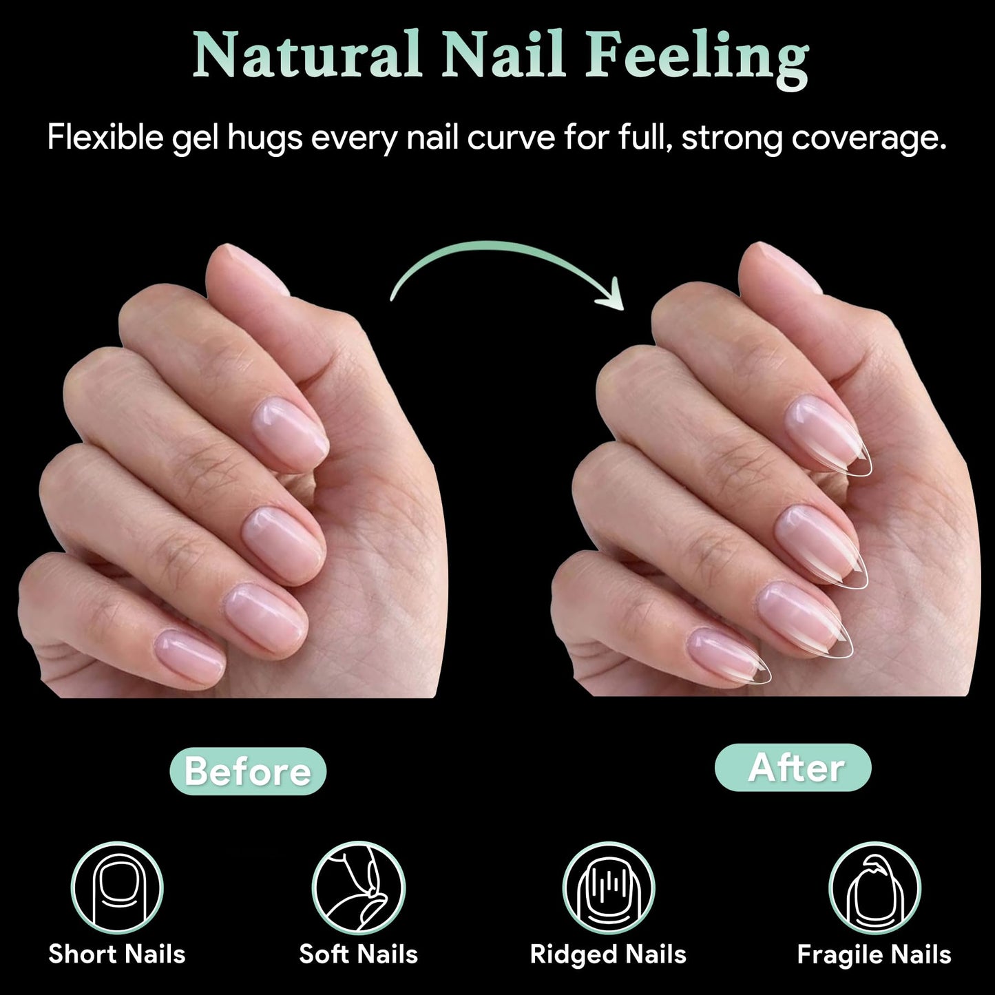 Leykosh Short Almond Nail Tips, 15 Sizes 240 PCS Clear Acrylic Soft Fake Nails Gel Nail Tips, Full Cover Pre-Shaped Matte Long Lasting Press on Nails Beauty and Personal Care LEYKOSH