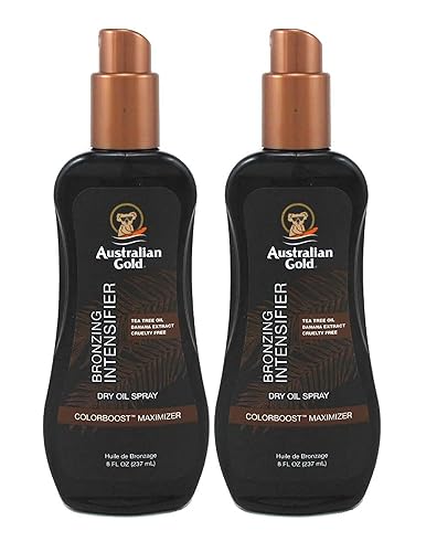 Australian Gold Intensifier Bronzing Dry Oil Spray 8 Ounce (Pack of 2)