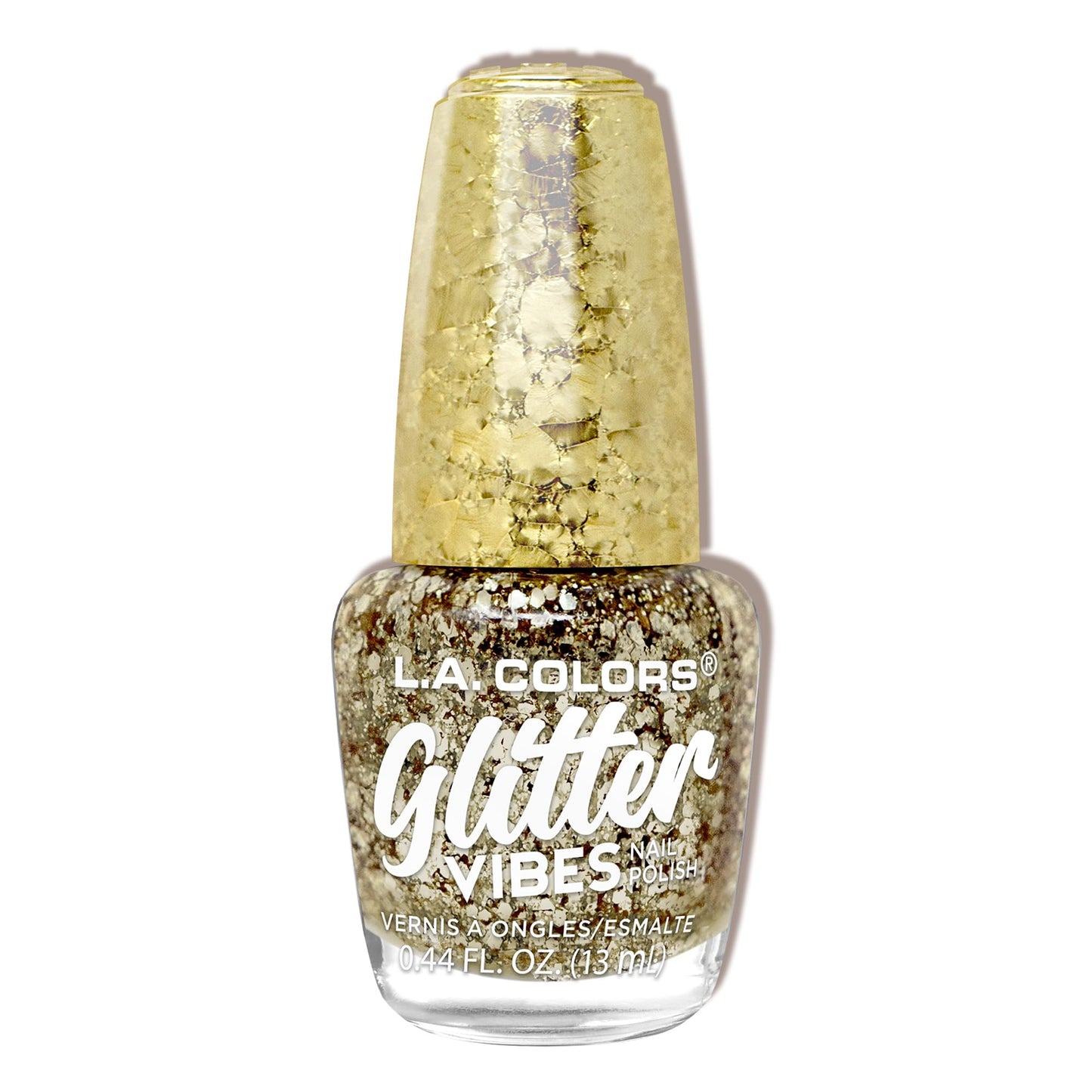 L.A. COLORS Glitter Vibes Polish, Golden Glow CNL356