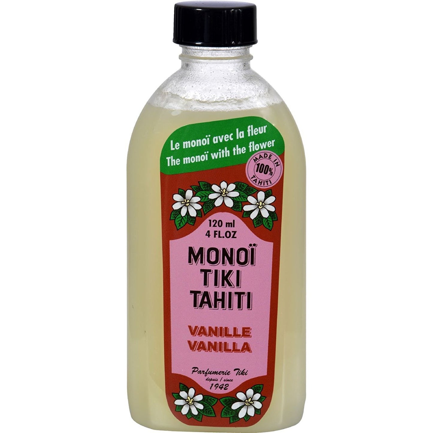 Monoi Tiare Tahiti Coconut Oil Vanilla - 4 fl oz6