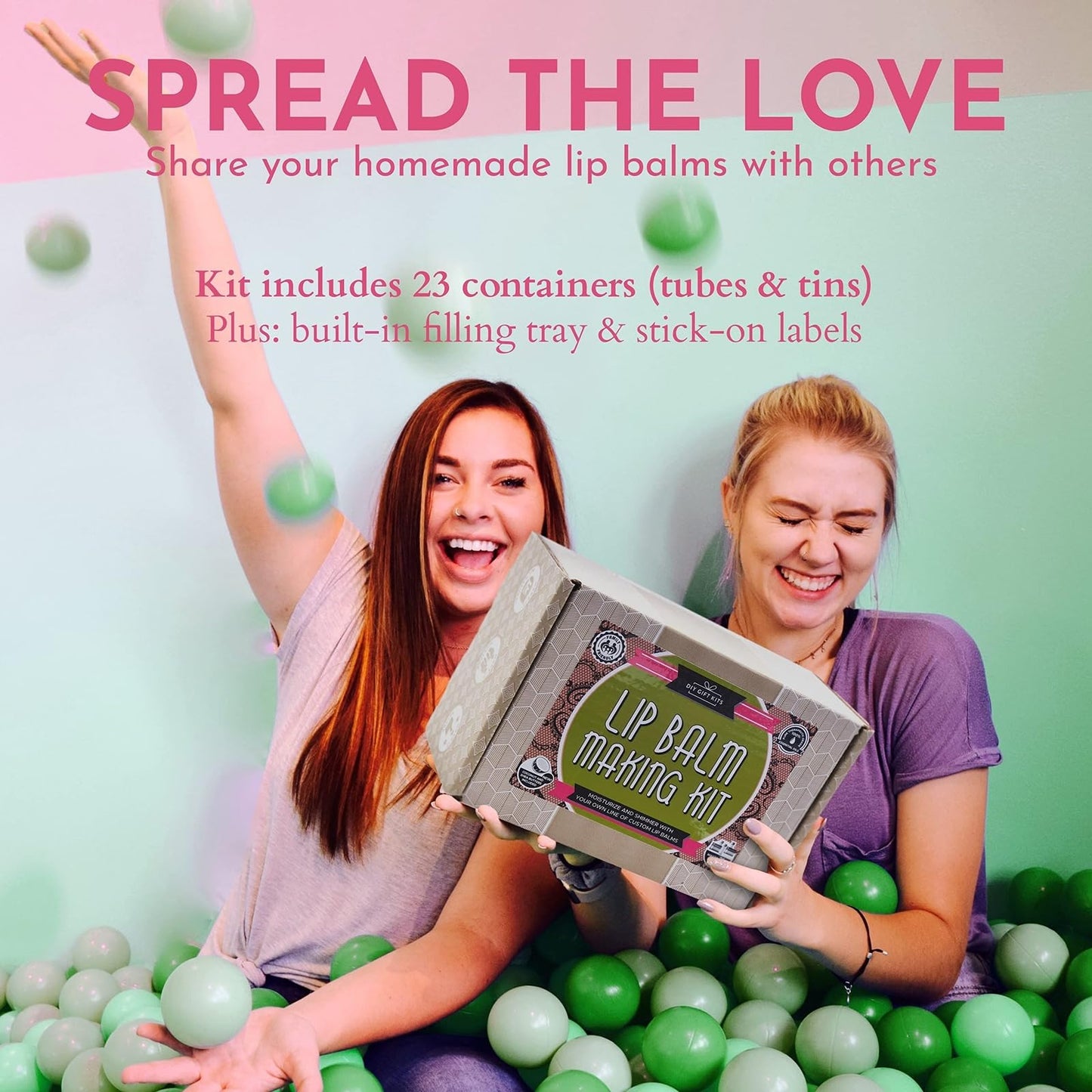 DIY Gift Kits Lip Balm Making Kit - DIY Self-Care Craft Kits - Lip Balm Equipment with Mica & Tubes - DIY Homemade Products with Shea & Coconut Butter