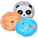 IXIAOPET Cute Cartoon Waterproof Elastic Shower Cap Bath Cap,Pack of 3 Pcs(Panda+Elephant+Lion)