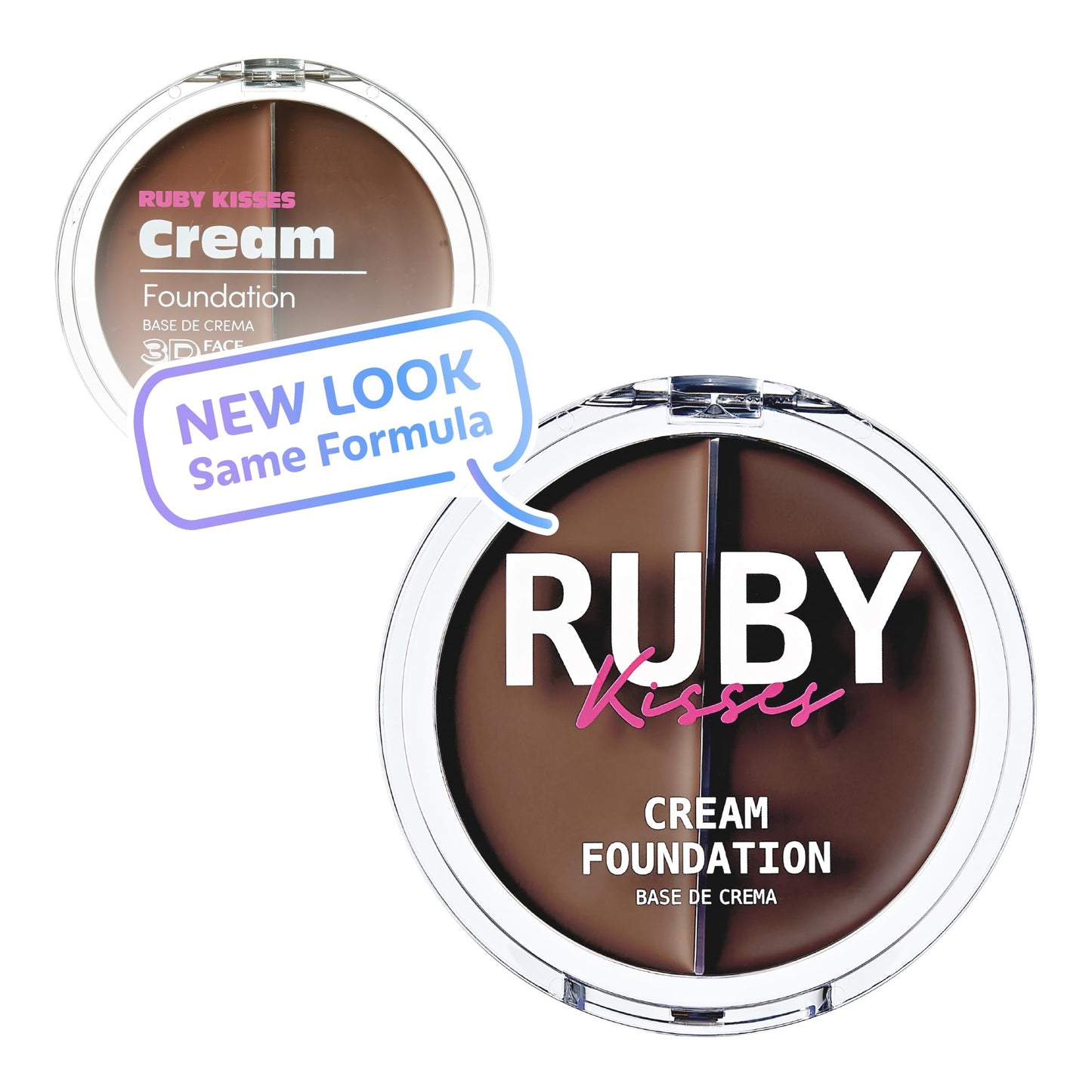 Ruby Kisses 3D Face Creator Cream Foundation & Concealer, 12 Hours Long Lasting, Medium to Full Coverage, Non-Greasy