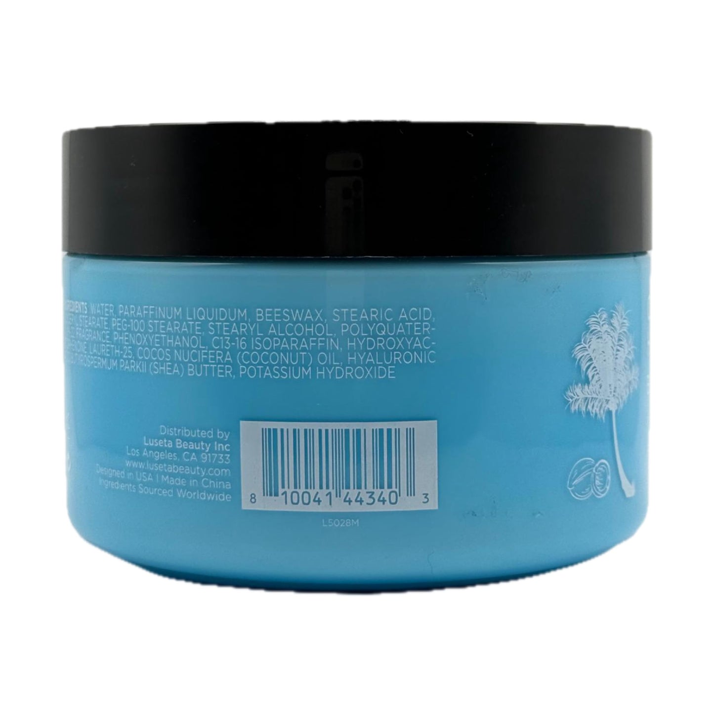 L LUSETA Coconut Milk & Hyaluronic Acid Body Butter, Hydrating & Moisturizing Formula, 16.9 fl oz