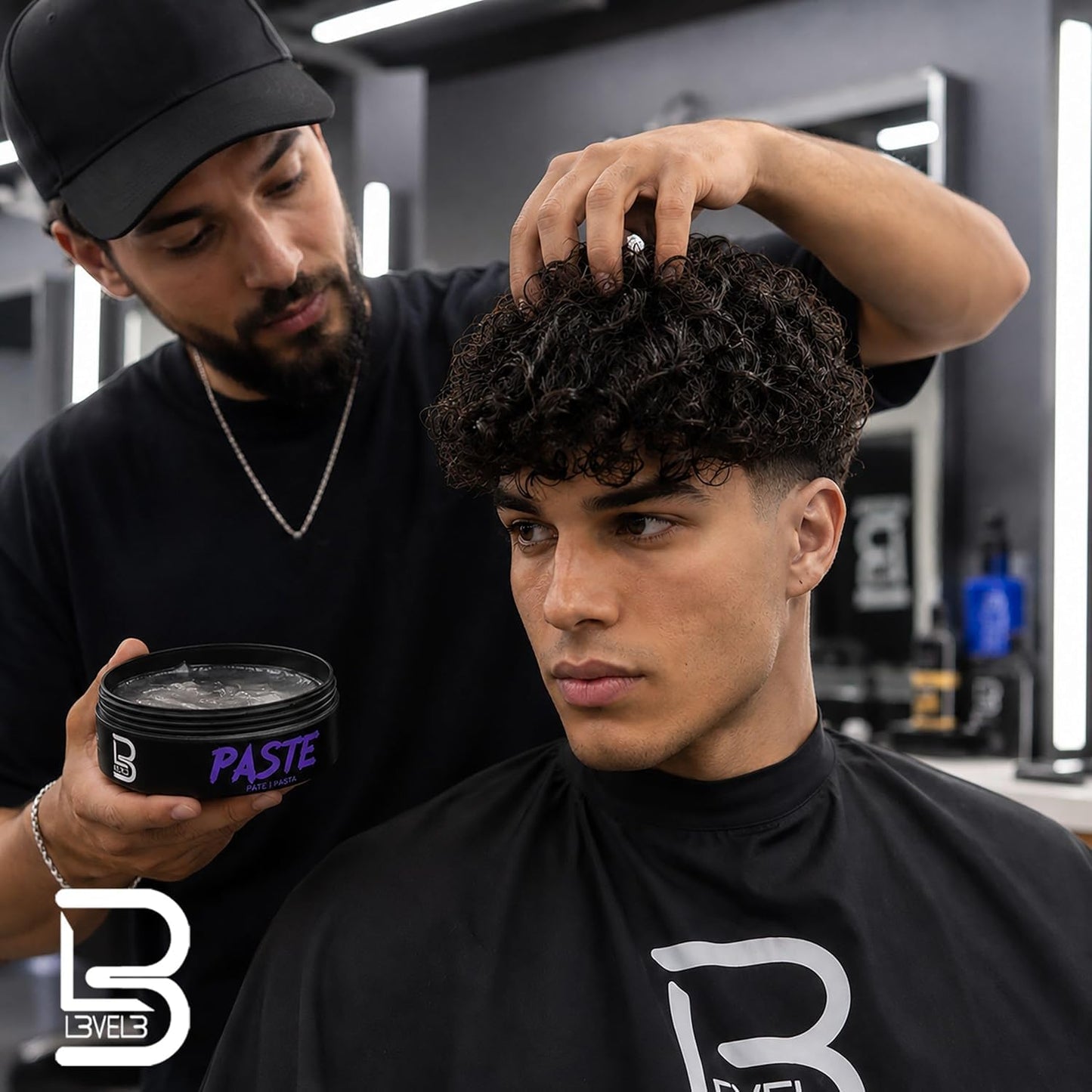 L3 Level 3 Hair Paste for Men - Long Lasting Hold Hair Styling Paste with Matte Finish - Adds Volume, Texture & Definition - Keratin Infused (Sample