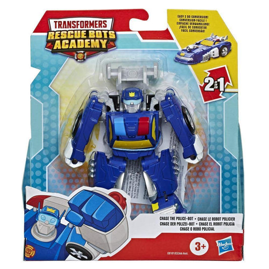 Transformers Rescue Bots Academy Chase The Police-Bot Converting Toy, 4.5-Inch Action Figure, Kids Ages 3 and Up