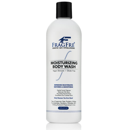 FRAGFRE Moisturizing Body Wash 16 oz: Gentle Body and Facial Cleanser - Sulfate-Free No Fragrance - Normal and Sensitive Skins - Vegan Gluten Beauty & Personal Care FRAGFRE