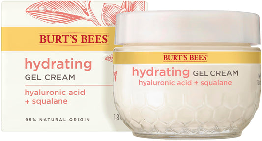 Burt's Bees Truly Glowing Replenishing Gel Cream, Moisturizer with Hydrate and Glow Complex for Normal and Combination Skin, 1.8 Fluid Ounces