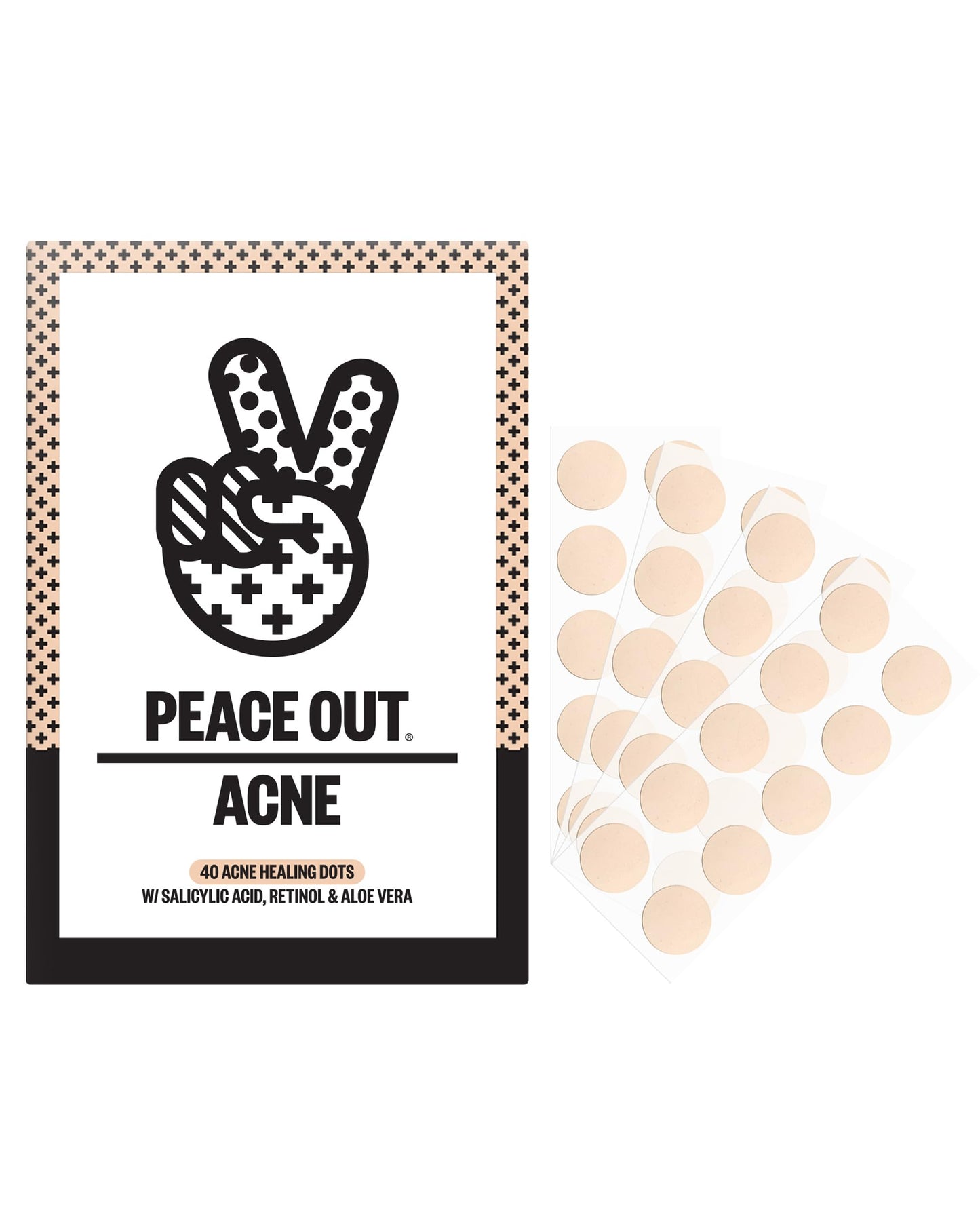 PEACE OUT Acne Healing Dots Hydrocolloid Pimple Patches (40 count) Beauty and Personal Care PEACE OUT
