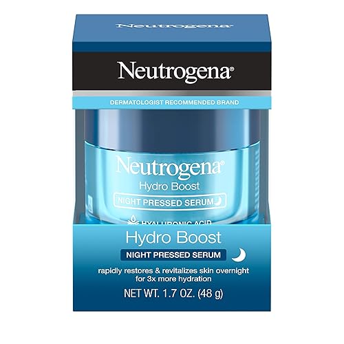 Neutrogena Hydro Boost Purified Hyaluronic Acid Pressed Night Serum, Facial Serum with Antioxidants & Hyaluronic Acid, Non-Comedogenic 1.7 oz (Pack