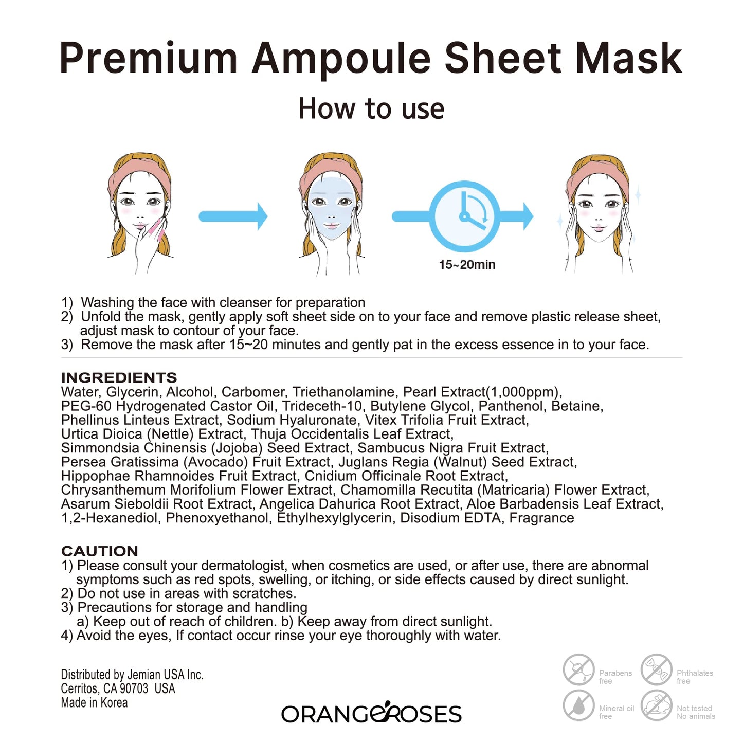 OBS Lab Orangeroses 30-Pc Sheet Mask Combo – Korean Facial Skincare for Moisturization, Wrinkle Care & Brightening | Simple & Effective Routine