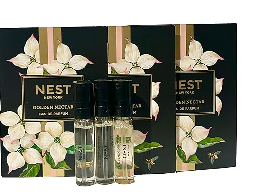 NEST GOLDEN NECTAR Sample Perfume Parfum 1.5 ml / 0.05 fl.oz - Vial Spray Set of 3 Vials (1457)