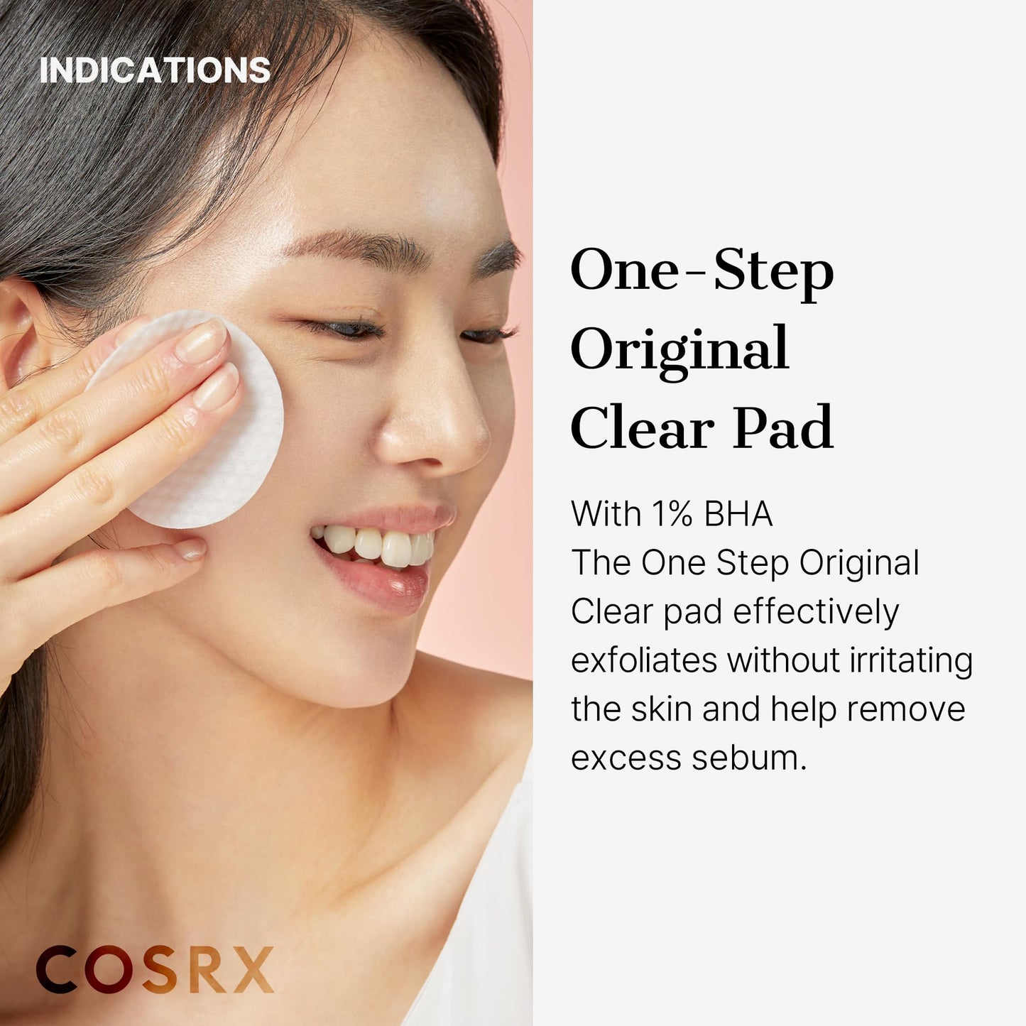 COSRX BHA Toner Pads, 70 Sheets, Exfoliating Pads for Dead Skin & Blackheads, Minimize Pores, Prevent Breakouts, Smooth Skin Texture, Korean Skin
