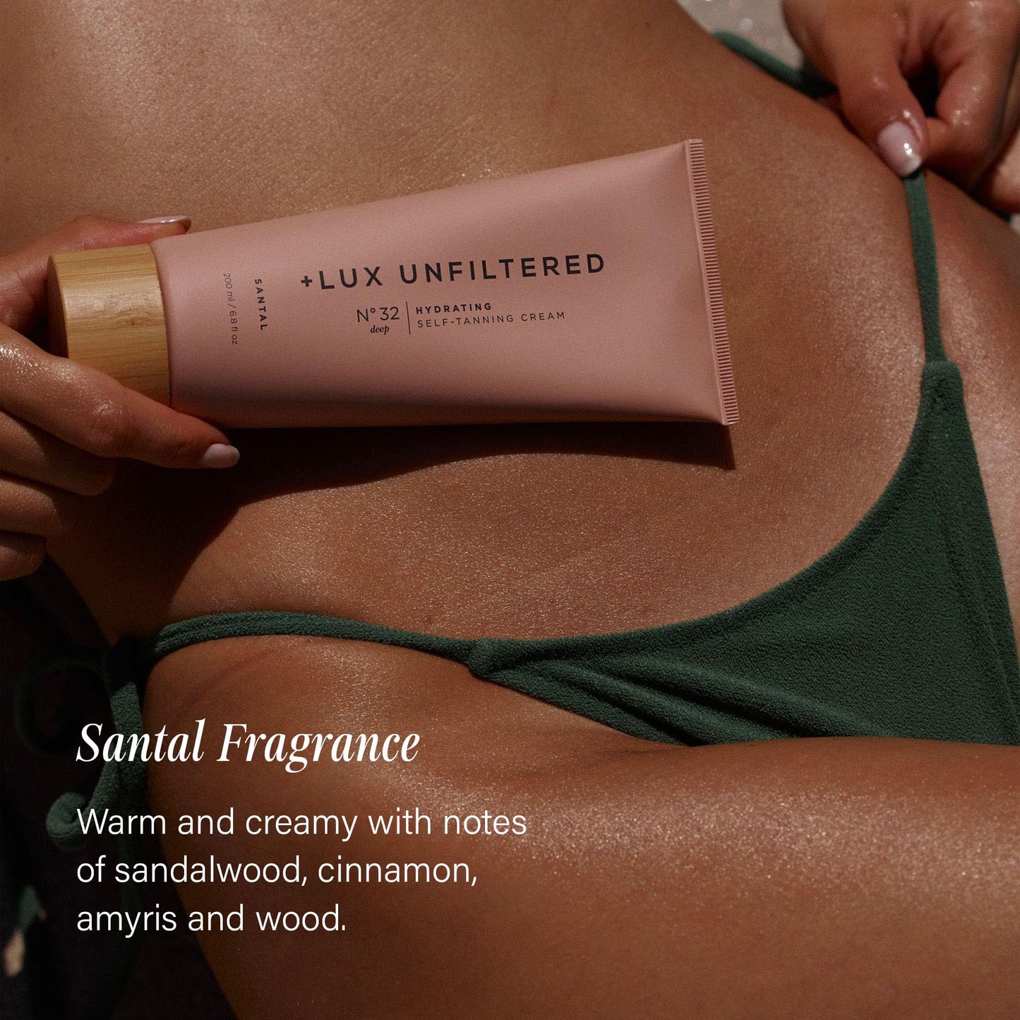 + Lux Unfiltered N°32 Deep Gradual Self Tanner, Hydrating Self Tanning Lotion with Shea Butter & Squalane - Non-Sticky, No Transfer, Natural-Looking