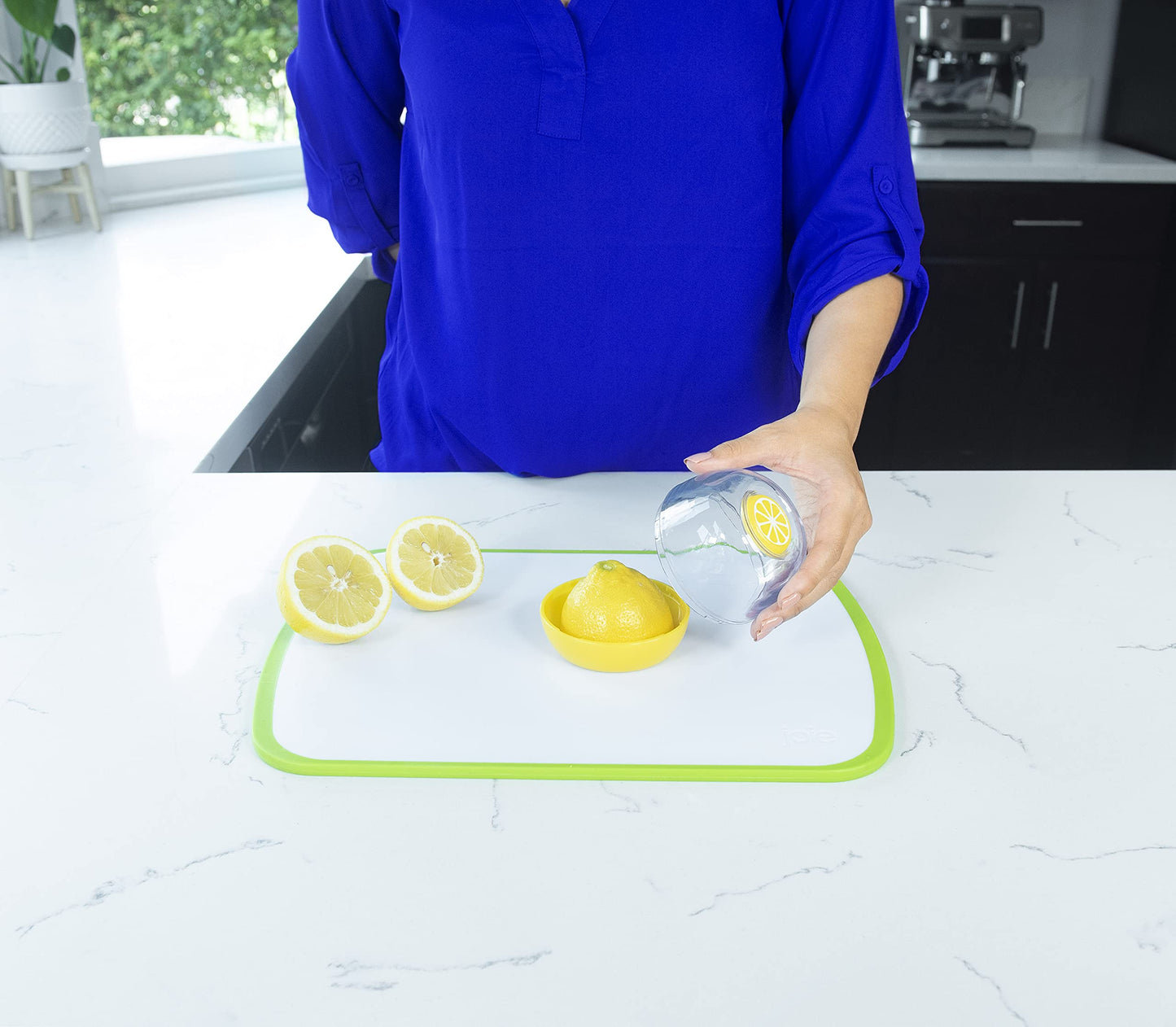 Joie Fresh Flip Pod Lemon Storage Container, Keeps Leftover Half Flavorful and Firm in Fridge, Reusable Kitchen Gadget, BPA Free, Dishwasher Safe
