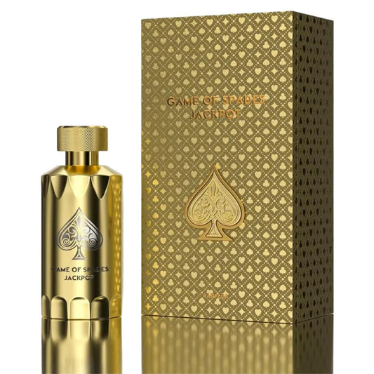 Jo Milano Game of Spades Jackpot Parfum Spray | 3.4 oz (100ml) | Vanilla, Amber, Sweet, Fresh, Fruity Scent | Long Lasting Fragrance for Men and Women