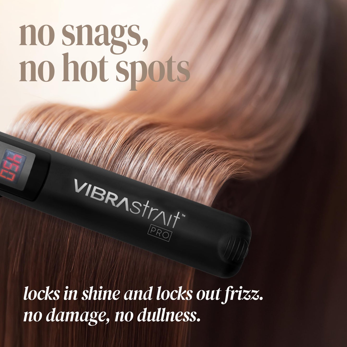 Vibrastrait Pro Vibrating Ceramic Tourmaline Ionic Flat Iron, 1.75-inch | Fast, Frizz-Free Ceramic Hair Straightener: Easy, Gentle Glide for Waves